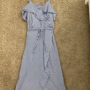 Blue stripped mom dress